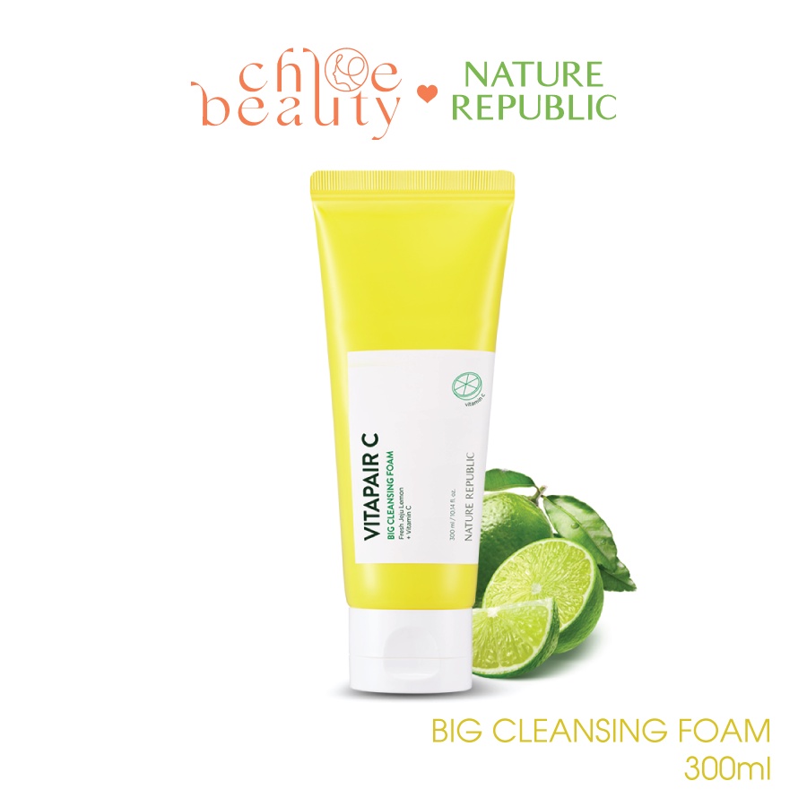 Sữa rửa mặt dưỡng ẩm sáng da NATURE REPUBLIC Vitapair C Big Cleansing Foam 300ml