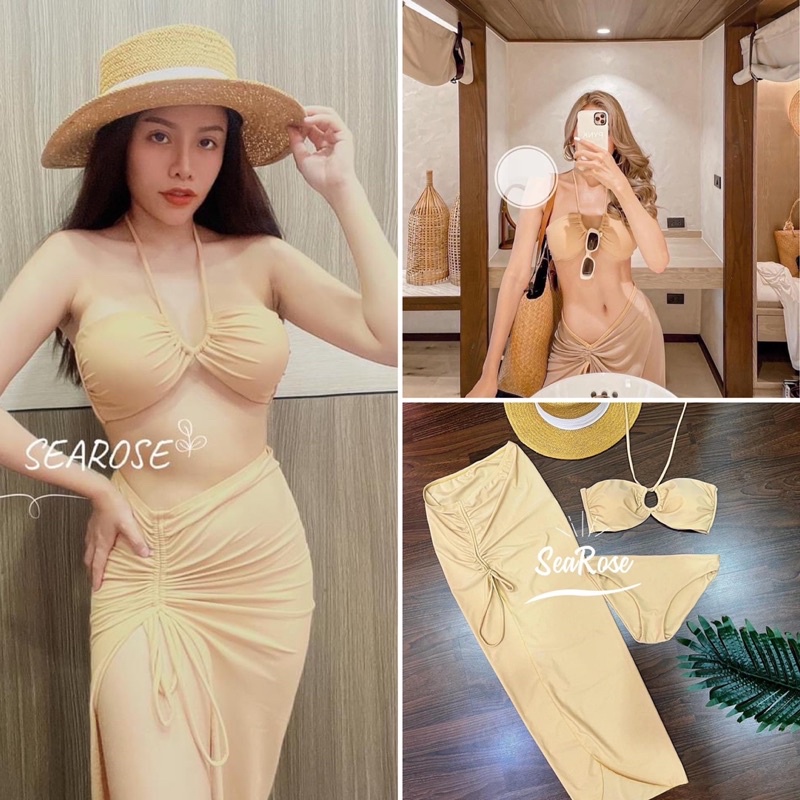 Bikini đi biển màu nude sang chảnh