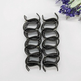 Kẹp càng cua 3 răng trong suốt, đen nhám