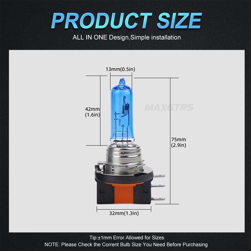 Set 2 Bóng Đèn Halogen H15 55 / 15W 4300K Chuyên Dụng Cho Xe Hơi VW Volkswagen GOLF mk 6 7