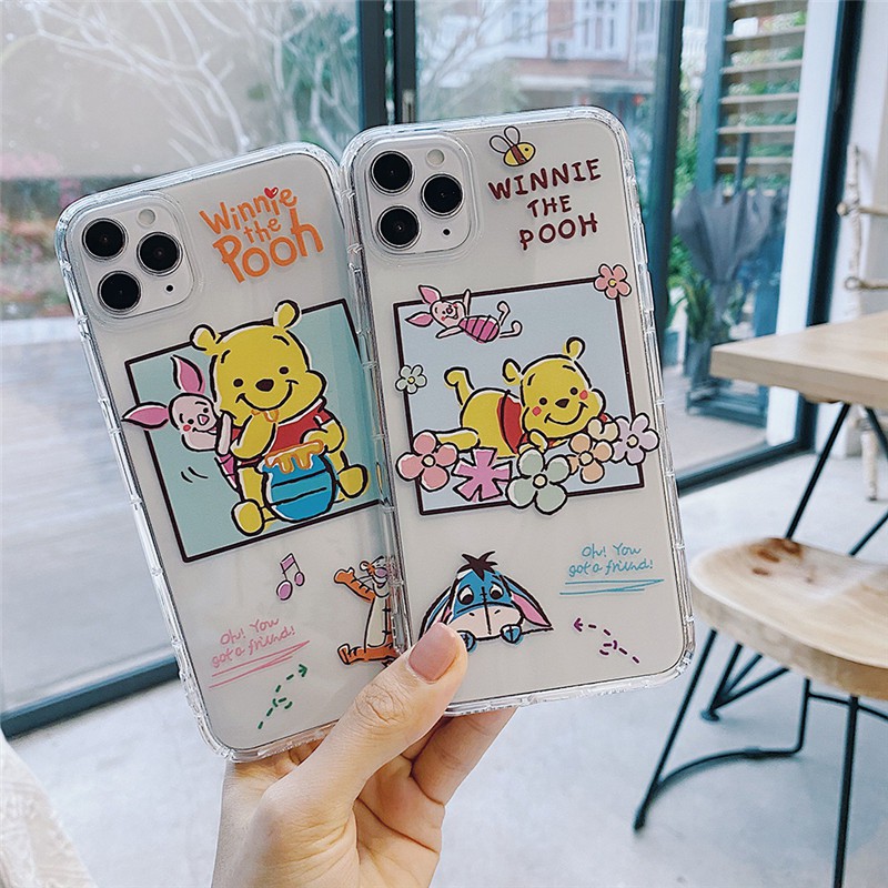 Ốp lưng đủ dòng Vsmart Joy 1/Joy 2+/Joy 4/Active 3/Bee/Live/Live 4/...Silicone trong in hình Gấu Pu