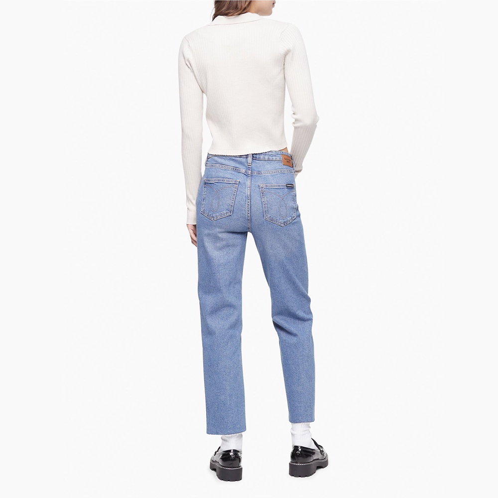 Quần jeans nữ Calvin Klein Jeans High Rise Straight - Light Blue