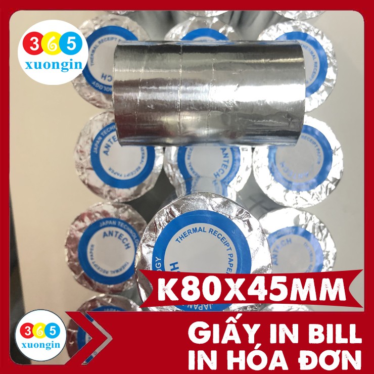 Giấy In Bill K80x45 - Giấy In Hóa Đơn K80x45 - Giấy In Nhiệt K80x45mm dùng cho máy Pos