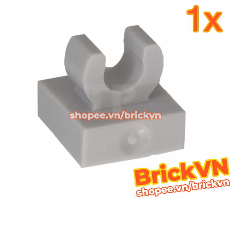 LEGO Miếng 1x1 Xám Nhạt Với Vòng Kẹp Thẳng ID 6071229 15712