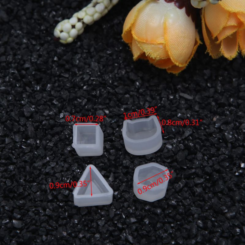 Set 8 cặp khuôn silicon làm trang sức resin UV DIY sáng tạo