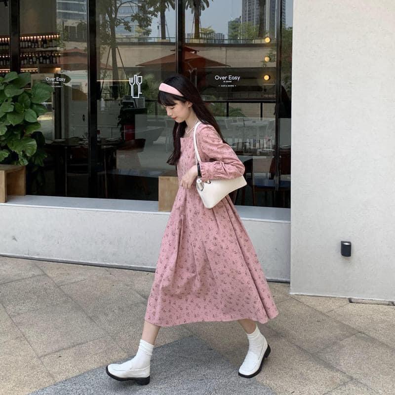 Váy nhung hoa nhí 💟 FREE SHIP 💟 Váy nhung hoa tôn dáng siêu đẹp , hàng thiết kế chất lượng