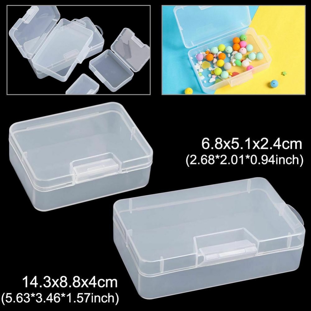 Hộp nhựa trong suốt đựng móc câu cá 14.3x8.8x4cm