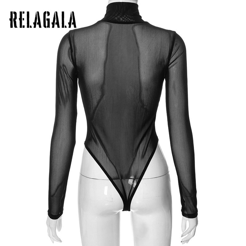 Relagala Bộ Áo Liền Quần Lưới Ôm Dáng Gợi Cảm Thời Trang Nóng Bỏng Cho Nữ | BigBuy360 - bigbuy360.vn