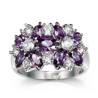 Nhẫn Mạ Bạc Đính Đá Zircon