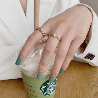 Nhẫn Đeo Tay Kim Loại Đính Đá Opal Hợp Thời Trang Cho Nữ