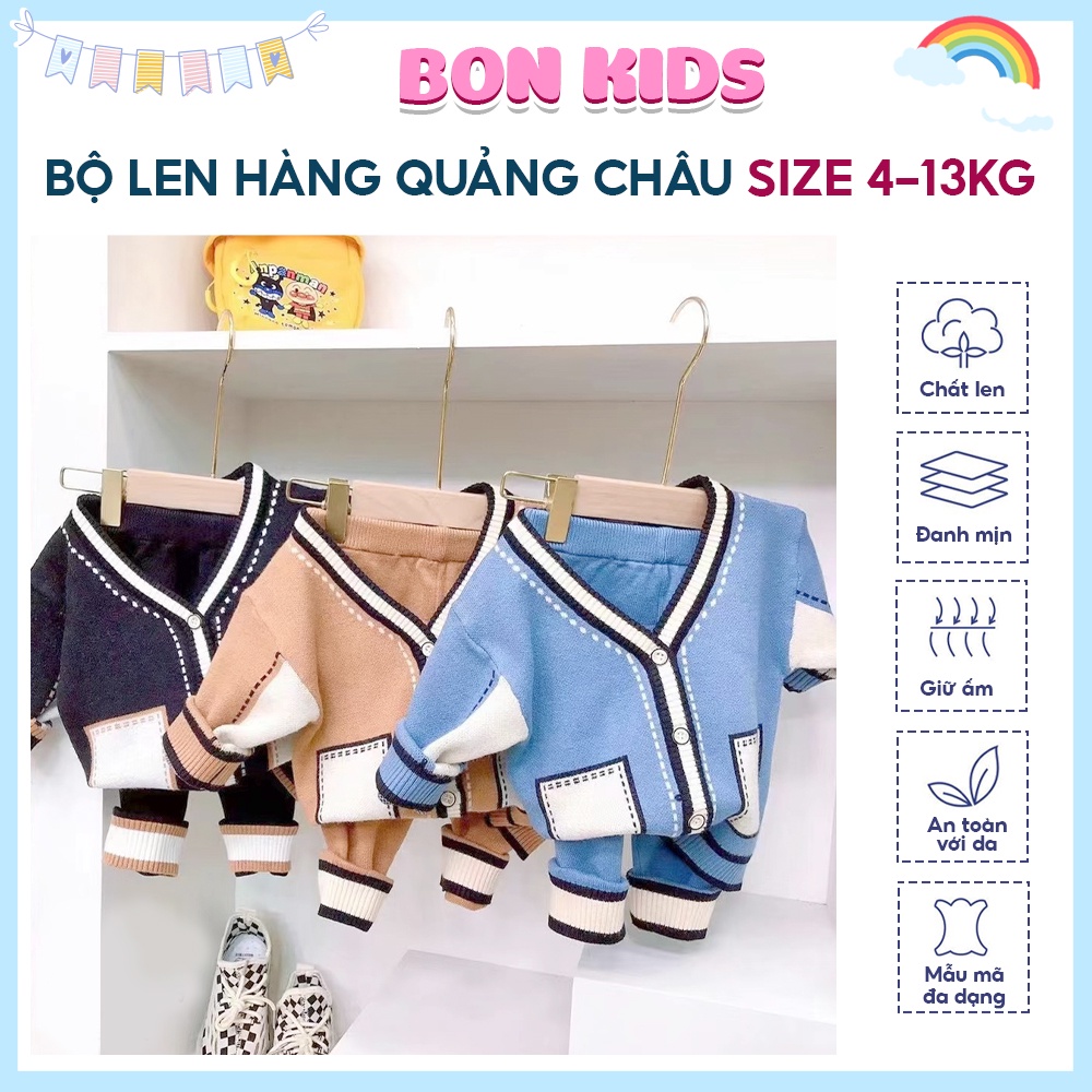 Bộ Len Hàng Quảng Châu Nhiều Mẫu Cho Bé size 4-13kg