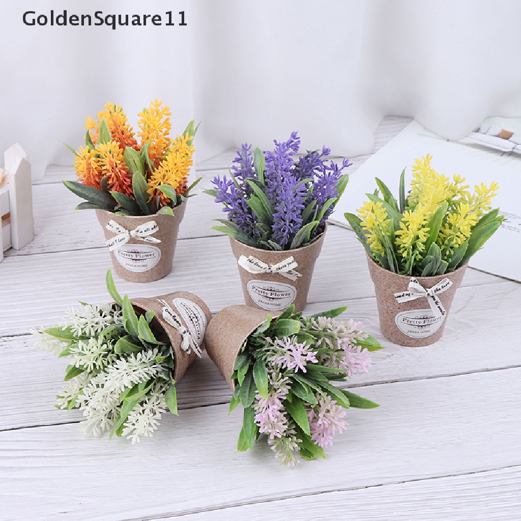 [Goldsquare11] Chậu Cây Bonsai Giả Mini Màu Xanh Lá Dùng Trang Trí