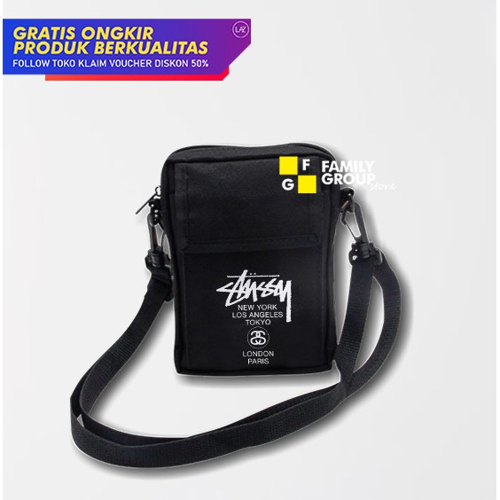 STUSSY Túi đeo chéo mini thời trang cho nam và nữ