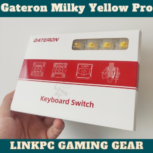 Switch Gateron Milky Yellow Pro Cho Bàn Phím Cơ - Linear - 5 pin