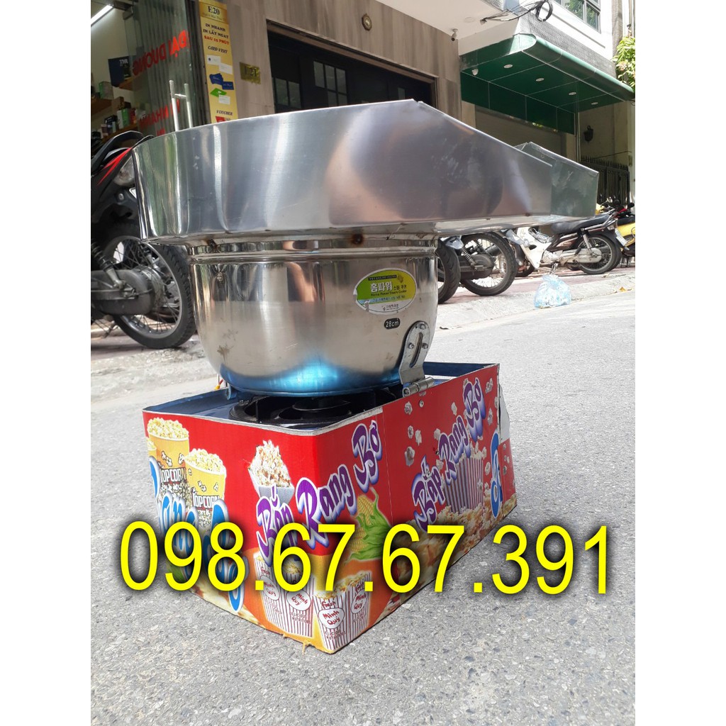 Nồi nổ bắp rang bơ bằng GA TO và GA MINI