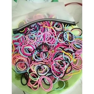 Set 500c chun buộc tóc cho bé có túi zip