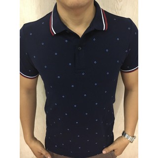 Áo thun nam cổ bẻ masimo bi tròn tím than vnxk, áo thun có cổ đẹp