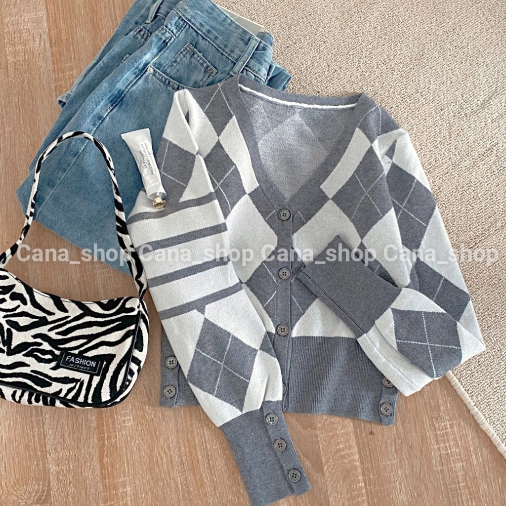 Áo Cardigan Bo Tay Dáng Croptop Phong Cách Hàn Quốc | CANA SHOP | BigBuy360 - bigbuy360.vn