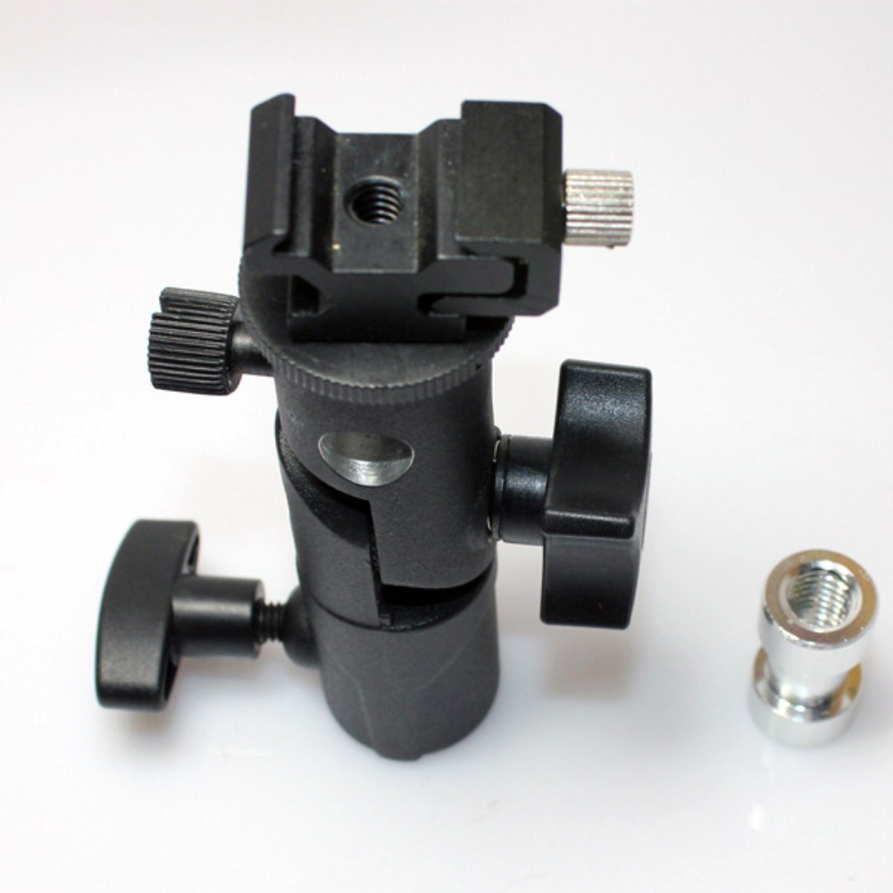 Chân đế giá đỡ đèn flash speedlite có lỗ gắn dù hắt sáng chất liệu hộp kim nhôm chắc chắn