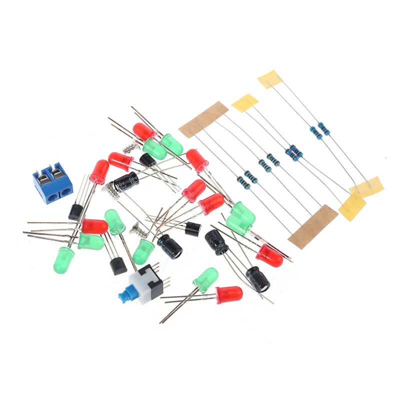 Bảng Mạch Đèn LED Nhấp Nháy Hình Cây Thông Giáng Sinh DIY