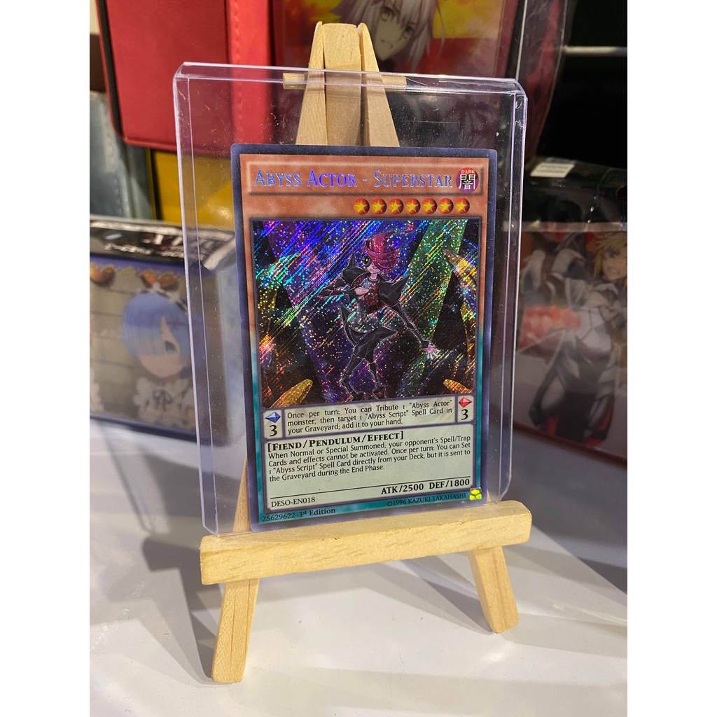 Lá bài thẻ bài Yugioh Abyss Actor Superstar – Secret Rare - Tặng bọc bài nhựa bảo quản