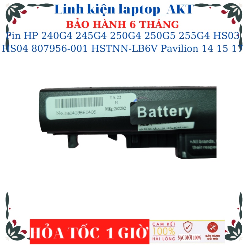 Pin HP HS03 HS04 HP 240 245 246 G4 250 255 256 G4 HP 14Q 14G 15Q 15G HP Notebook 14 14G 15 15G 14-AC00X 15-AC0X 14-AM