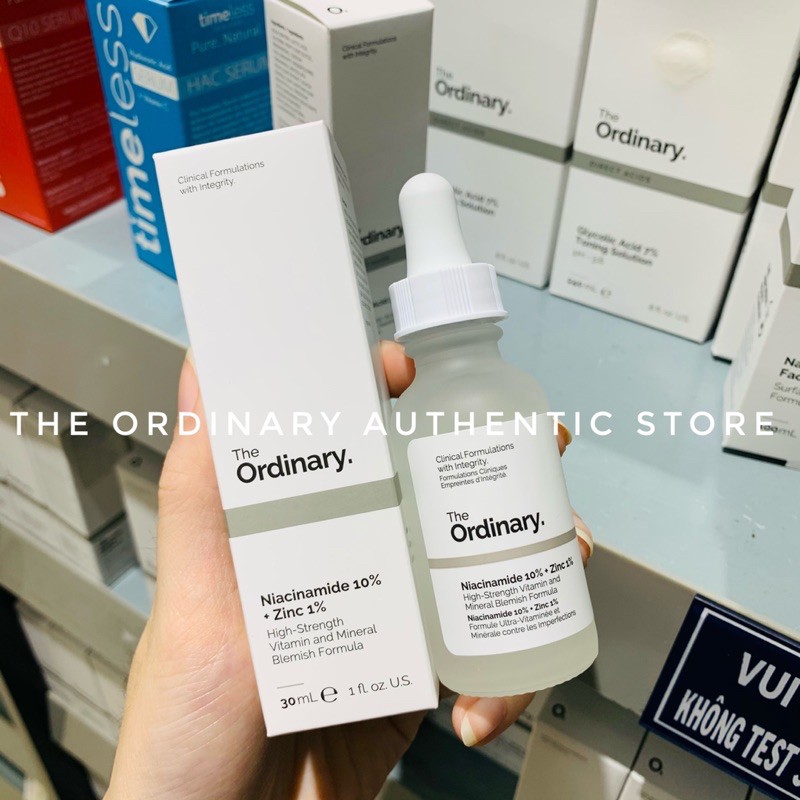 Serum The Ordinary Niacinamide 10% + Zinc 1% - Tinh chất giảm mụn, giảm thâm, sáng da ( 30mL - serum_ordinary)