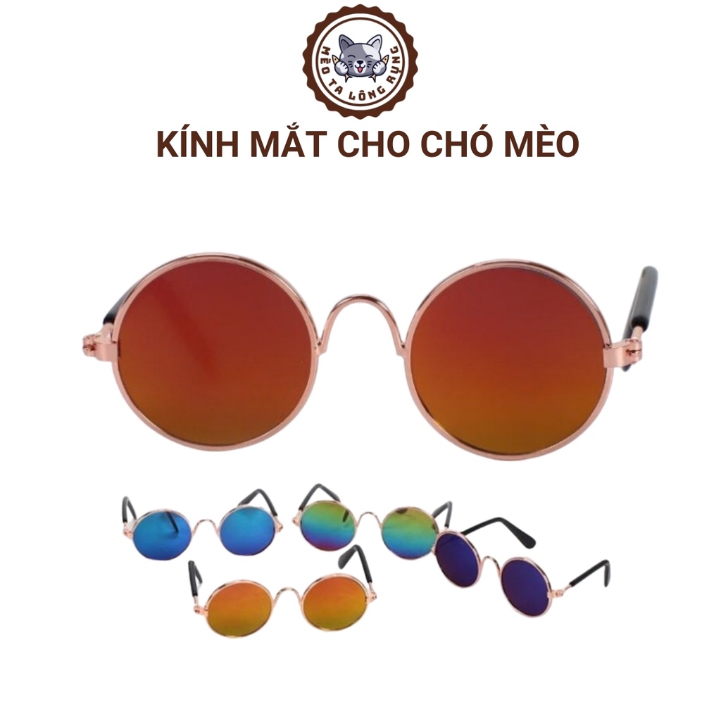 Phụ kiện chó mèo, kính cho mèo, kính cho chó, kính mắt thời trang cho chó mèo 8 cm