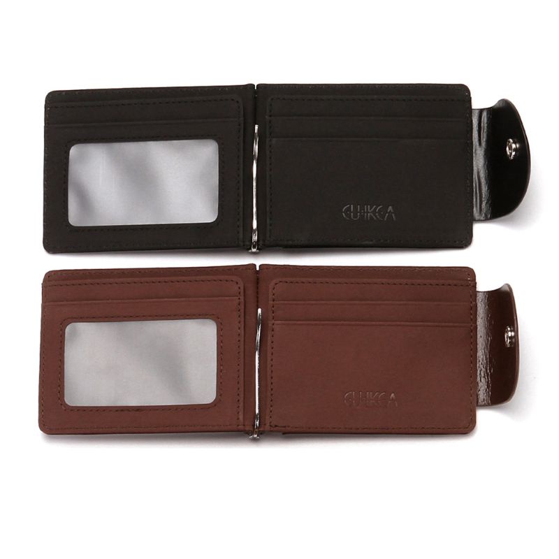 Ví da PU đựng tiền và thẻ có nút thời trang cho nam