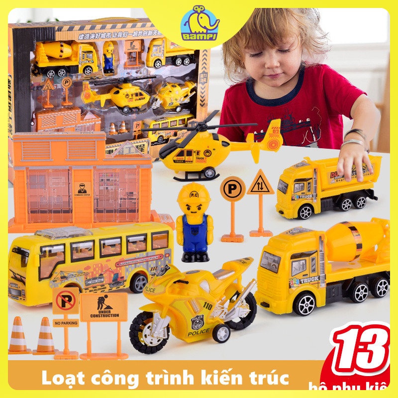 Bộ Đồ Chơi Mô Phỏng Bộ Công Trình Cứu Hỏa Hàng Không, Tàu Cao Tốc, Cảnh Sát Chạy Theo Quán Tính Cho bé Đồ Chơi Nhập Vai