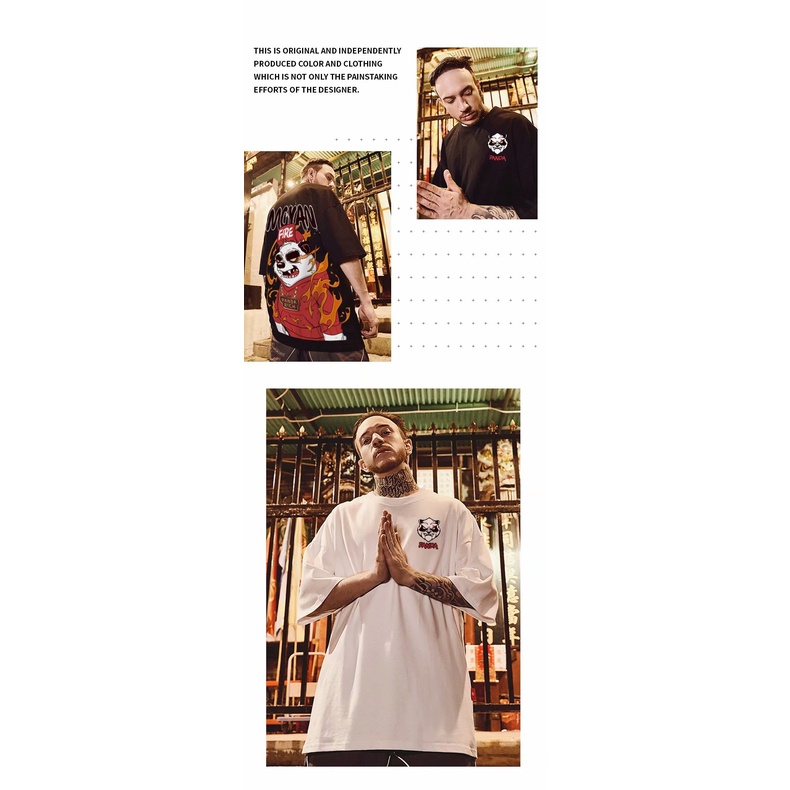 Áo thun tay ngắn in hình thời trang hiphop cỡ M-8XL cho nam