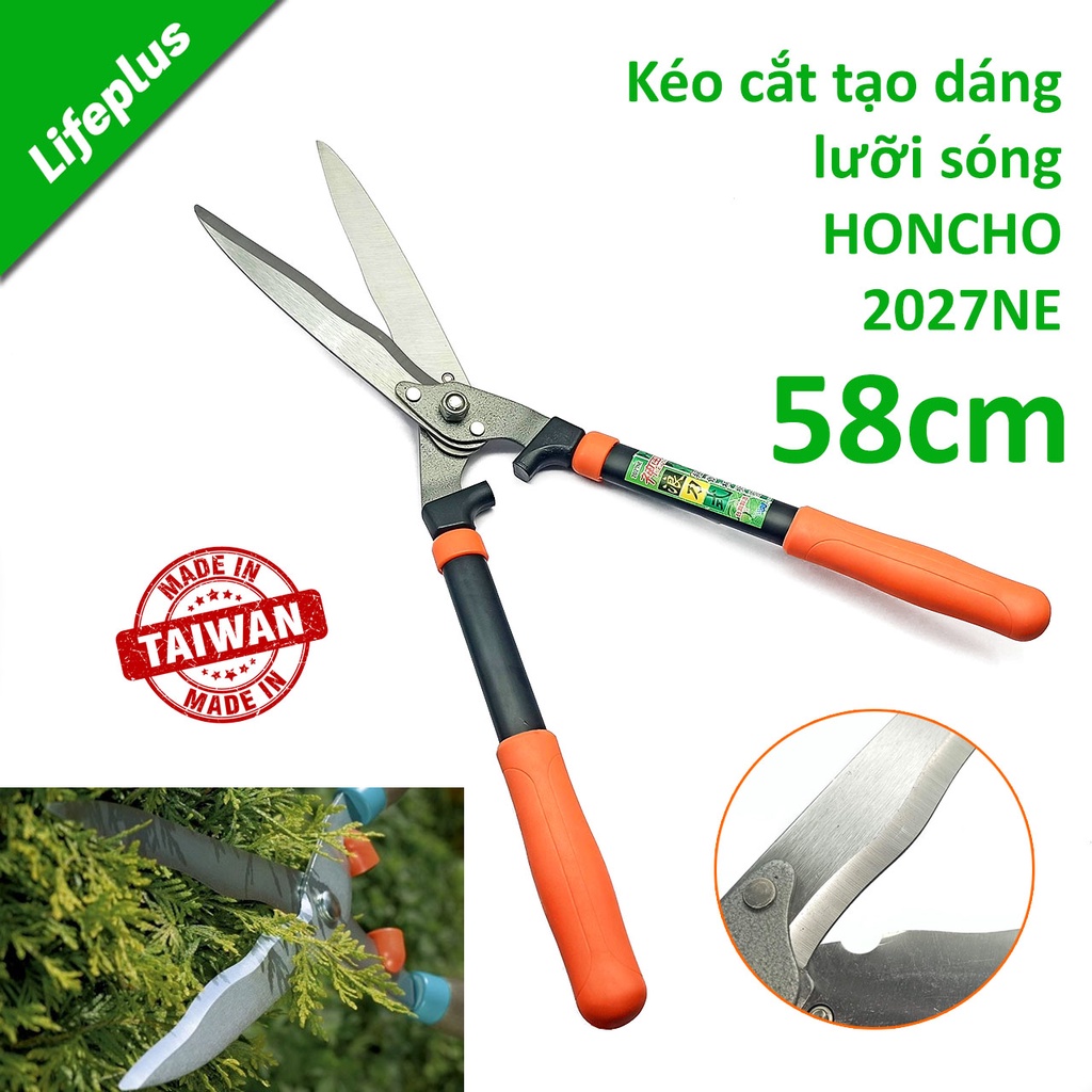 Kéo cắt tạo dáng cây bonsai 580mm lưỡi sóng Đài Loan Honcho 2027NE
