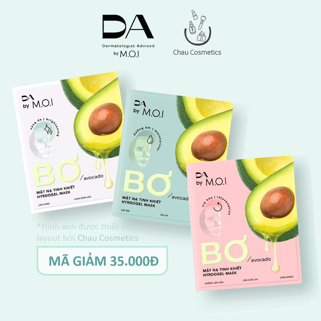 Mặt nạ bơ Hồ Ngọc Hà DA by M.O.I tinh khiết sáng da, dưỡng ẩm, chống lão hóa D.A by MOI COSMETICS