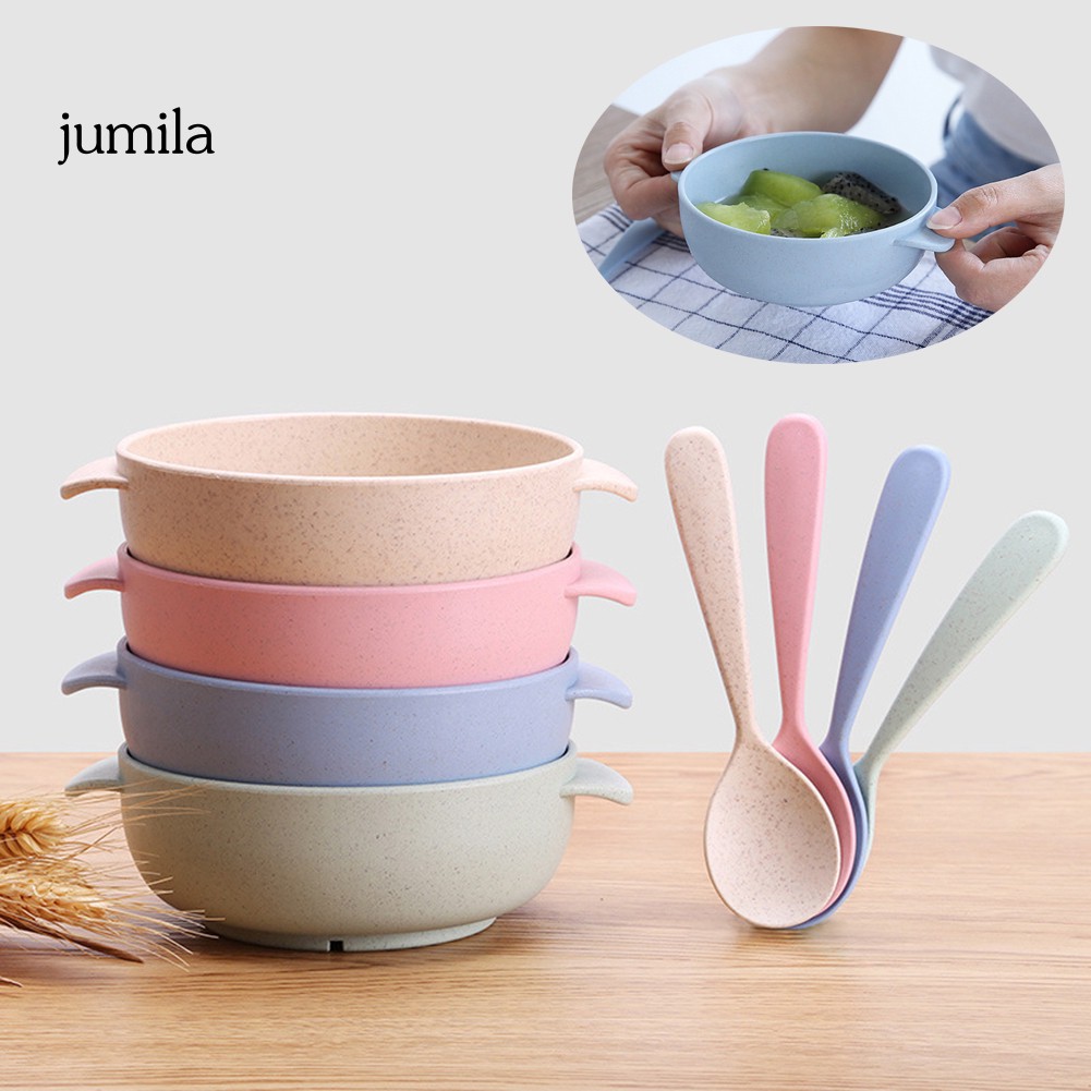 Set 2 Bát Ăn Bằng Rơm Lúa Mì An Toàn Cho Bé