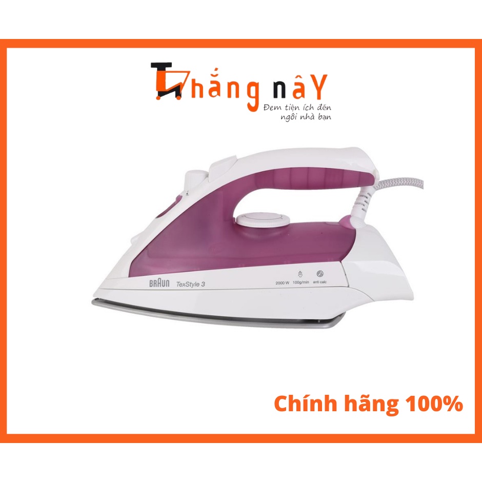 [Mã ELHADEV giảm 4% đơn 300K] Bàn ủi hơi nước Braun TS320