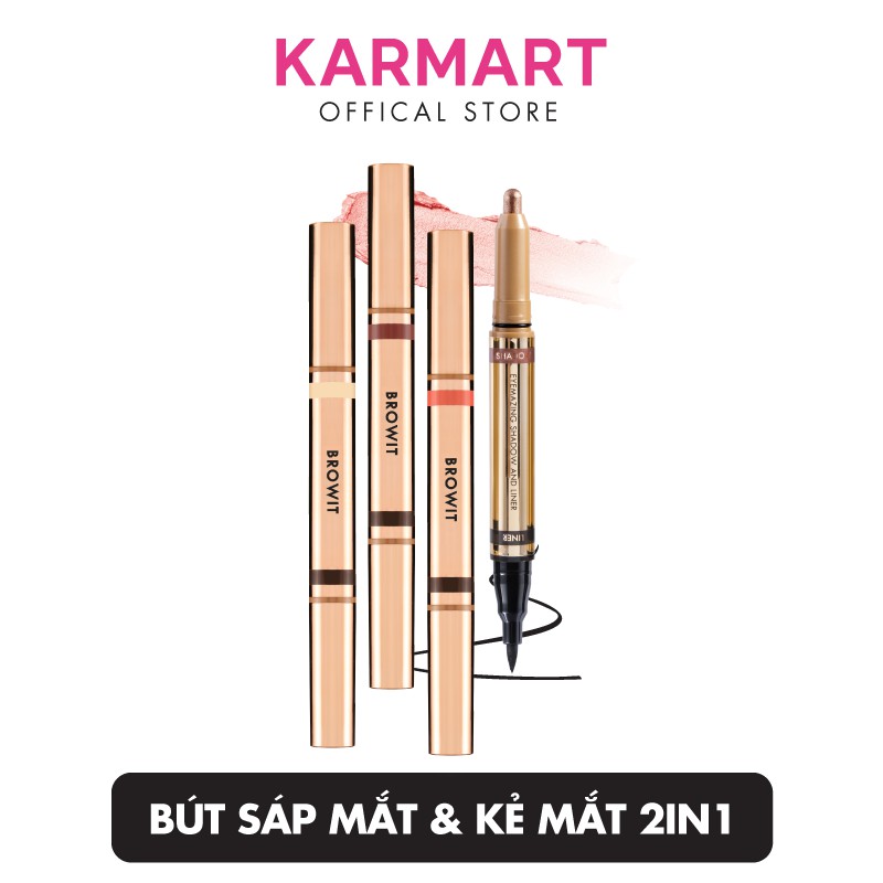 Bút Sáp và Kẻ Mắt 2in1 Chống Thấm Nước Browit Eyemazing Shadow and Liner 0.85ml + 0.6g | BigBuy360 - bigbuy360.vn