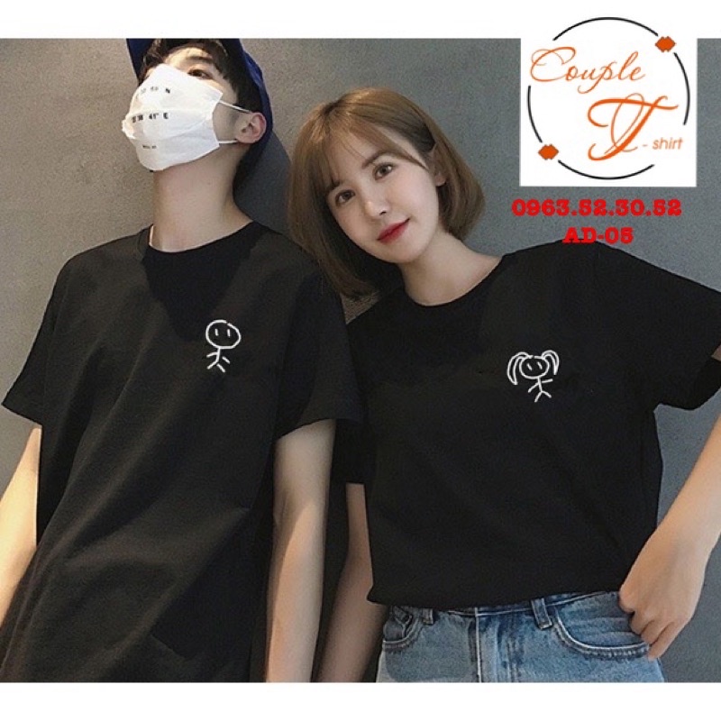 [SALE CHÀO HÈ] Áo cặp áo đôi nam nữ in họa tiết dễ thương AD-05
