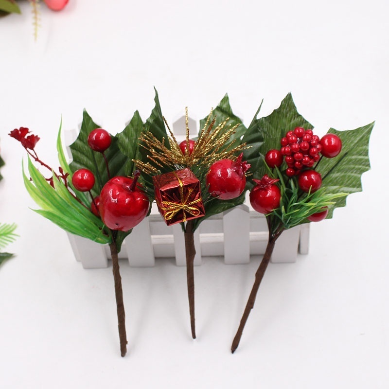 Set 2 nhánh quả cherry giả dùng trang trí tiệc xinh xắn