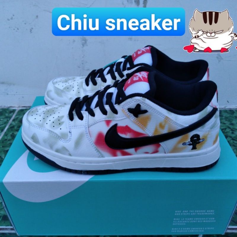 [Full box] Giày thể thao Air Sb Dunk low white black 01 [ Sneaker ] [jordan] [air jordan 1]