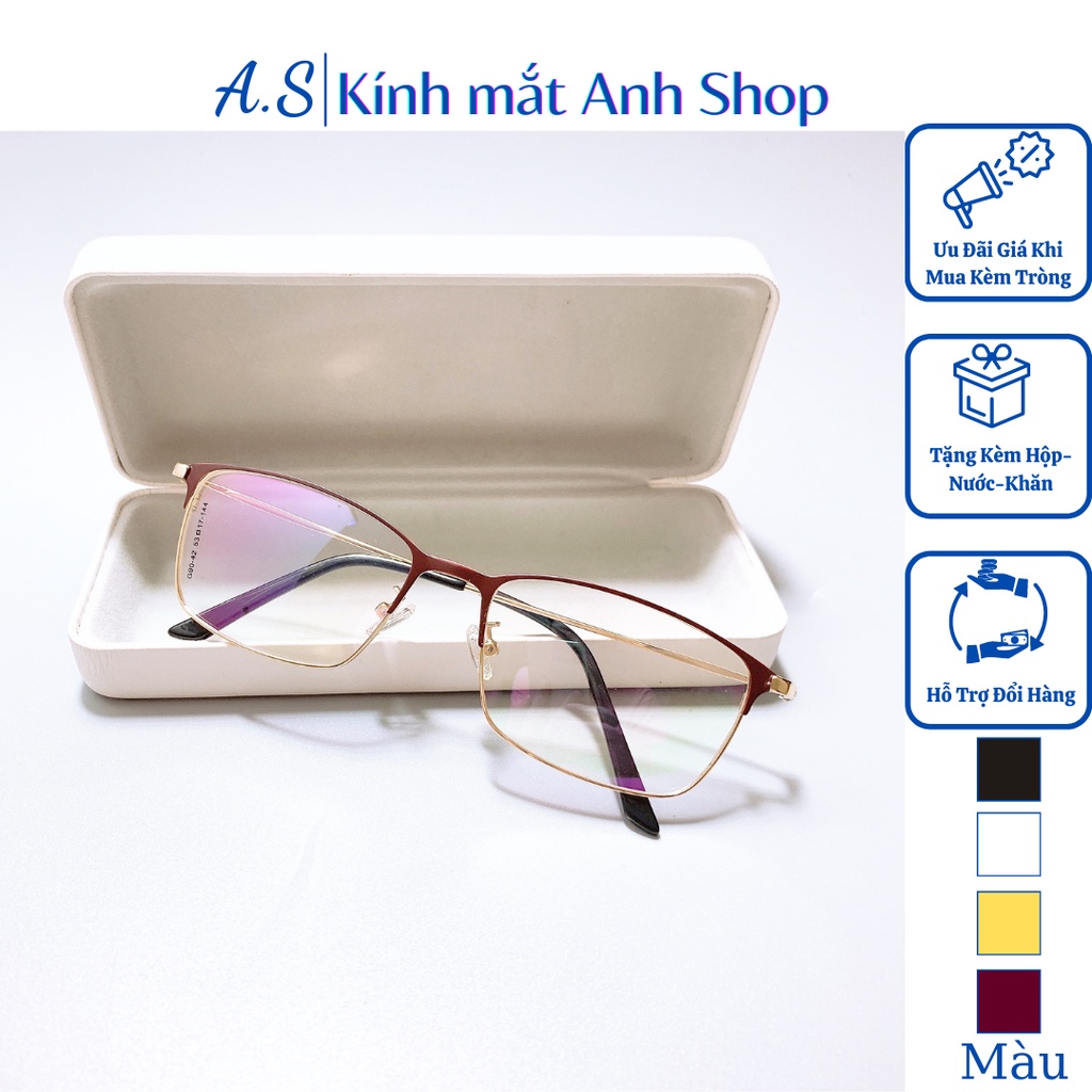 Gọng Kính kim loại vuông chất liệu kim loại g9042