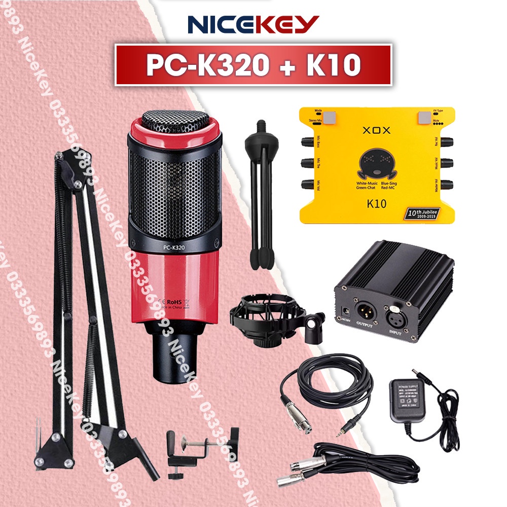 Combo Mic Thu Âm TAKSTAR PC K320, Sound Card K10, Micro Chuyên Nghiệp, Hàng Chính Hãng [BH 1 NĂM]