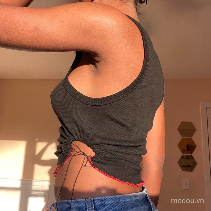 Áo Tank Top Hoạ Tiết Hình Trái Tim Thiết Kế Mỏng Thời Trang Dành Cho Nữ
