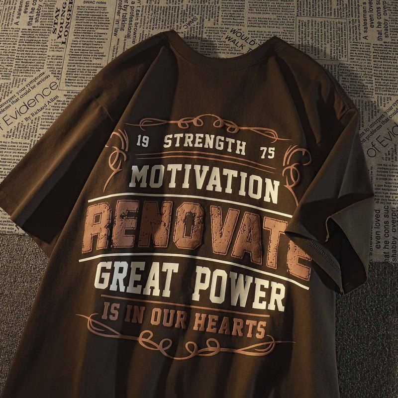 Summer pure cotton American retro hiphop fried street short sleeve T-shirt men's 2022 trendy ins loose bf half sleeve top Sxxc