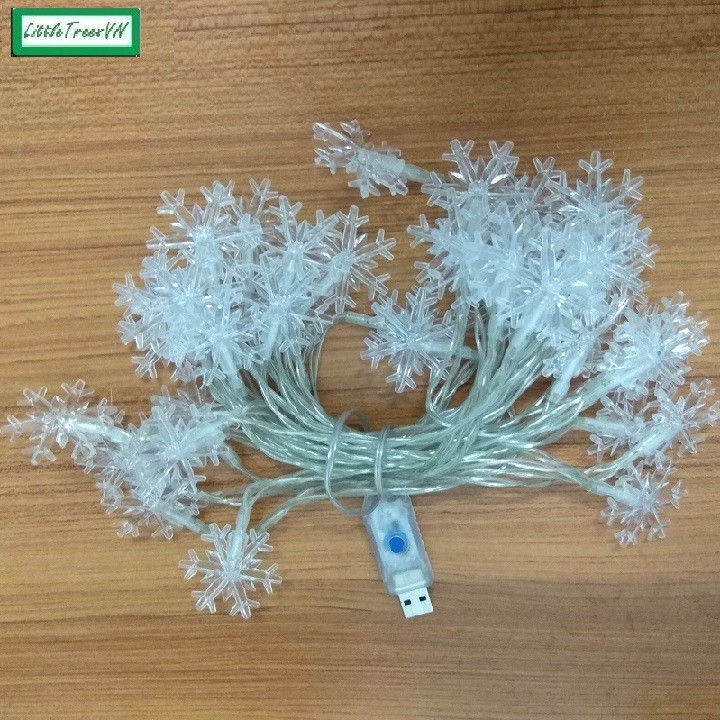 Dây đèn led đầu cắm USB có điều khiển, có nhiều chế độ nháy - dài 6m 40 bóng trang trí noel, tết, lễ