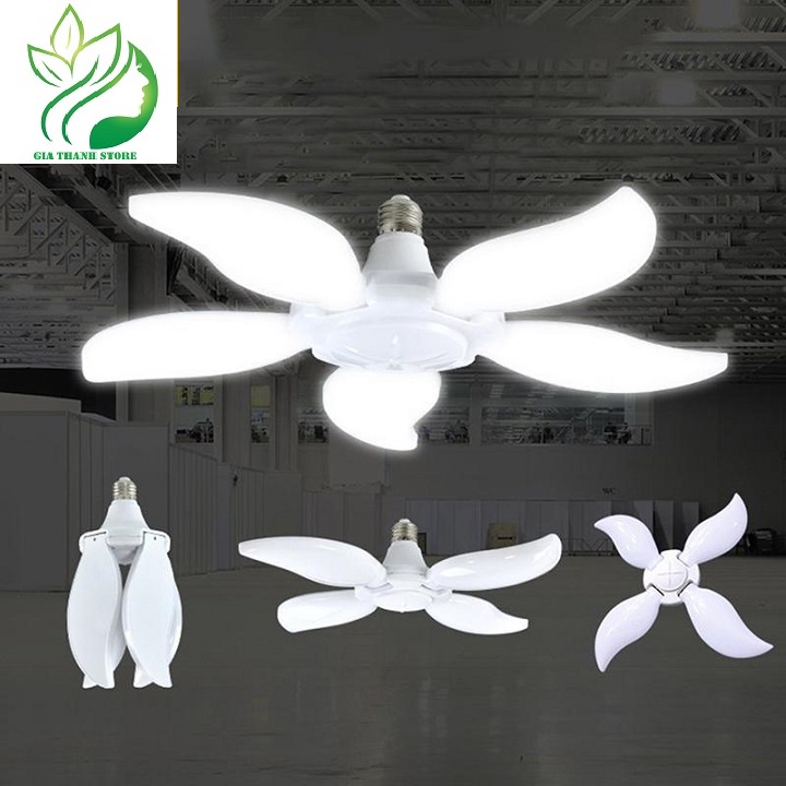 Bóng Đèn Led Hình 5 Cánh Quạt 75W, Đèn Led 5 Cánh Hoa Ánh Sáng Trắng Tiết Kiệm Điện
