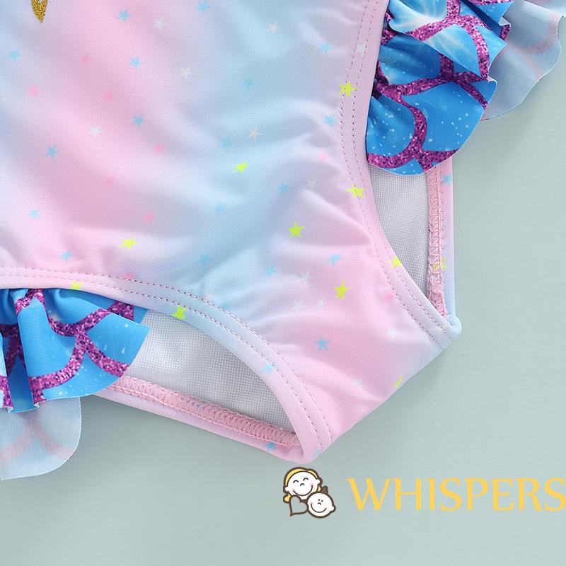 Whispers- Bikini Họa Tiết In Chữ Phối Bèo Họa Tiết Vảy Cá Màu Đồng Không Đối Xứng Cho Nữ