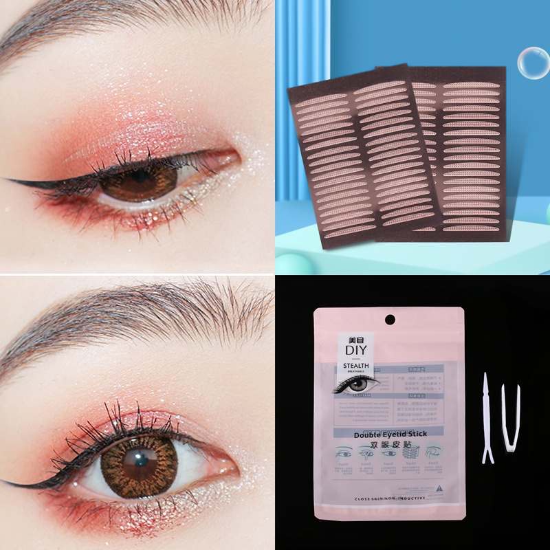 Tờ 36/ 40/ 42 miếng dán nhấn mí tự nhiên có túi đựng tiện lợi dành cho làm đẹp