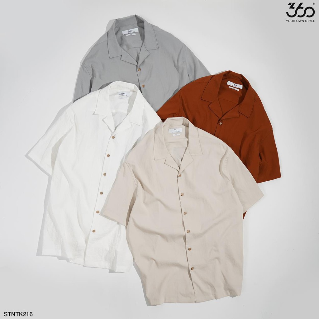 Áo sơ mi nam 360BOUTIQUE ngắn tay cổ bẻ - STNTK216 | BigBuy360 - bigbuy360.vn