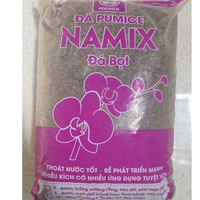 Đá Pumice 3-6mm trồng sen đá Namix 5dm3 – Đá bọt size nhỏ chuyên trồng sen đá, xương rồng và các loại cây mọng