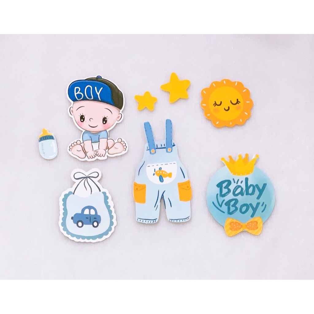 5 Combo 2 set giấy bé trai,bé gái và yếm xanh,yếm hồng